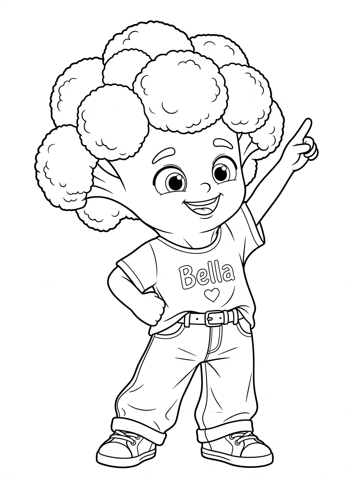 Ausmalbild Bella Brokkoli
