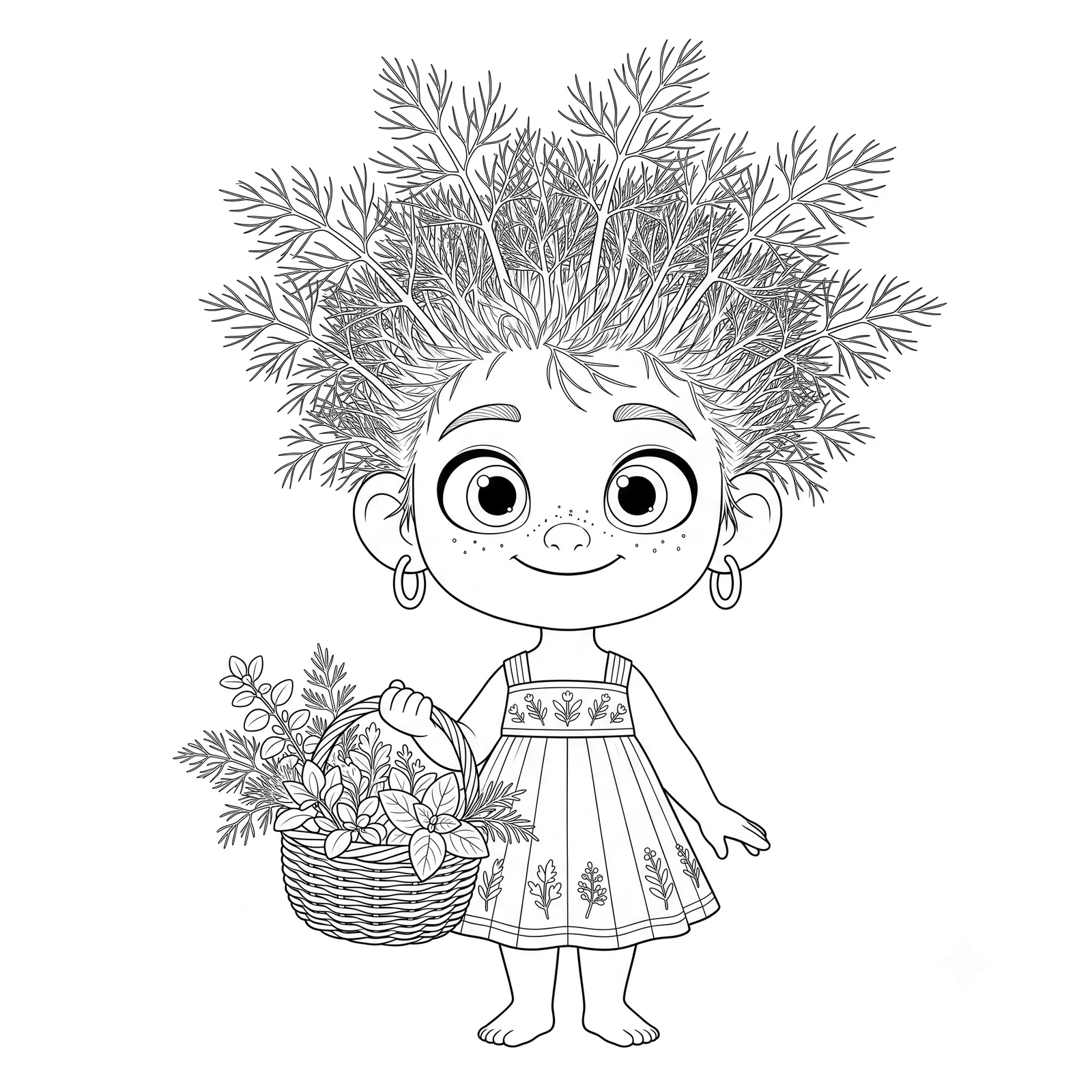 Ausmalbild Frida Fenchel
