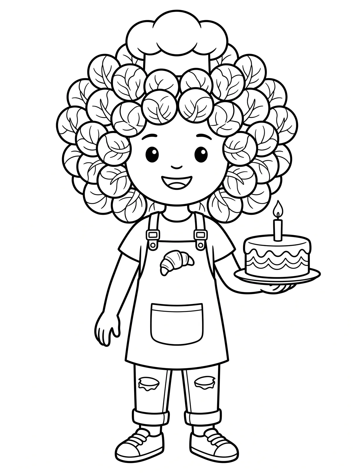 Ausmalbild Rosa Rosenkohl